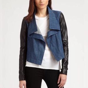 Veda denim and leather jacket